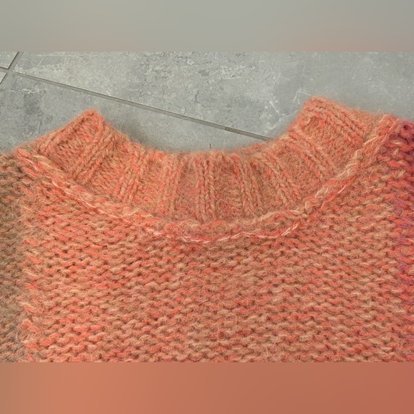 NWT Free People Domino Alpaca Pullover Sweater - Prairie Sunset Combo - Picture 15 of 16